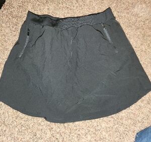 Black Skirt with Zipper Pockets
